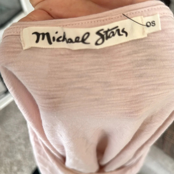Michael stars pale pink one size T shirt short sleeve - Picture 4 of 5